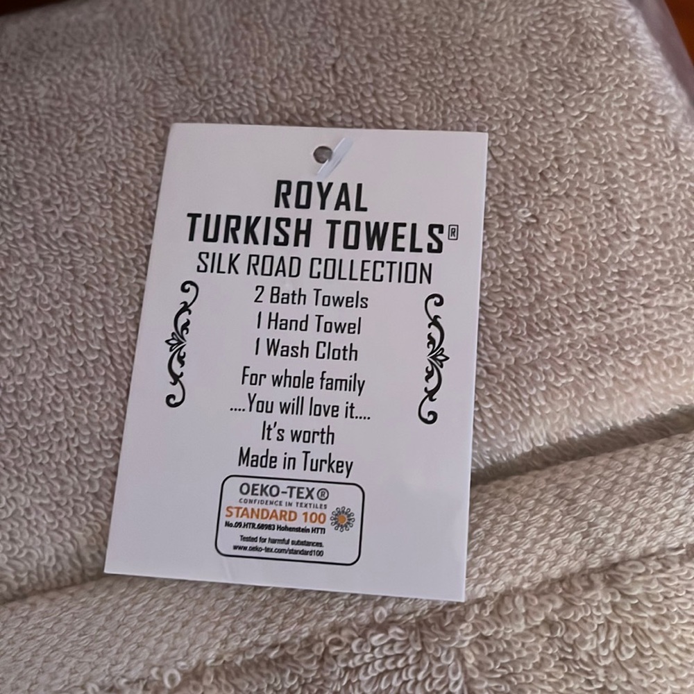 Silk Road Collection 4 piece towel set - Almond